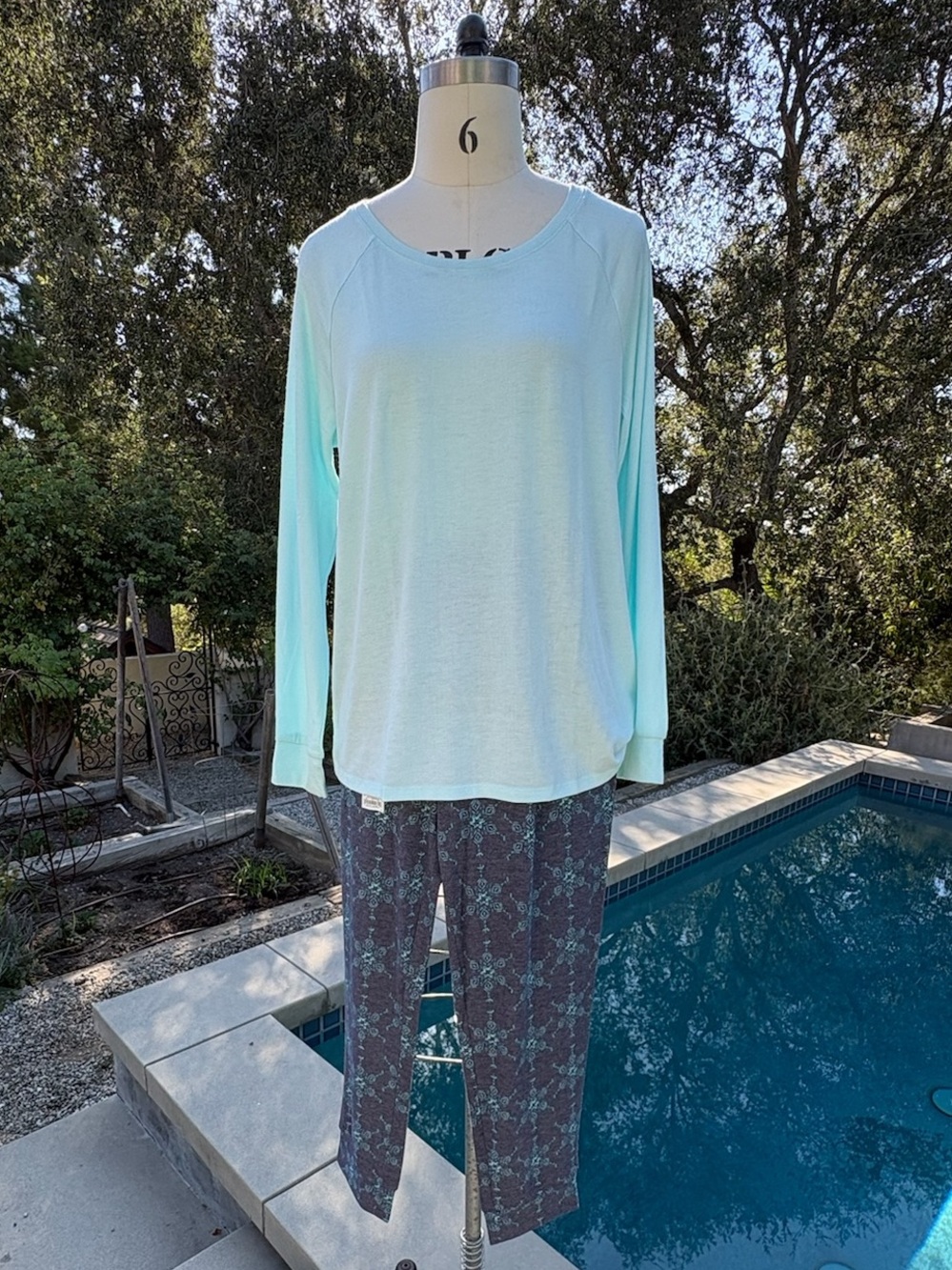 NWT Sonoma long + long knit pajama set - Size M